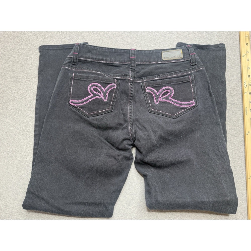 Roca Wear Embroidered Pocket Skinny Jeans Women Stretch Normcore Classic Y2K